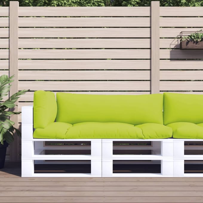 vidaXL - Palletkussens - 3 - st - stof - heldergroen