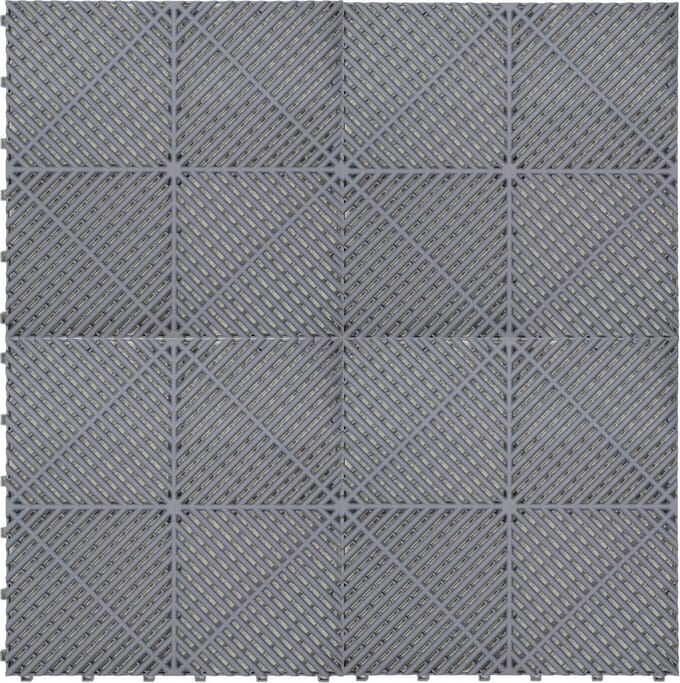 Geventileerde kliktegels - grijs - 3,2m x 6m - antislip