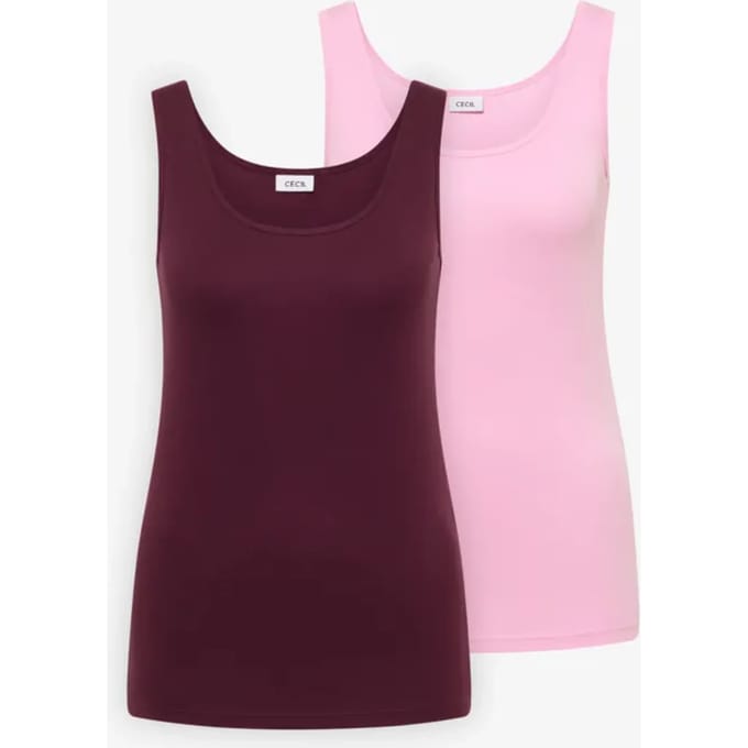 Basic top met ronde hals in een 2-pack
