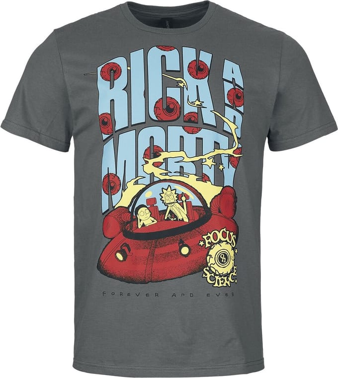 Rick And Morty Focus on Science T-shirt donkergrijs XXL