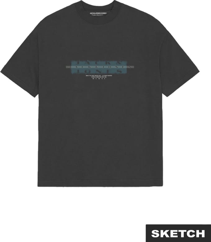 JACK&JONES - JCOFUSION FRONT PRINT TEE SS CN FST PLS - Heren - T-shirts