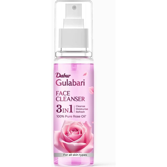 Dabur Gulabari Nettoyant Visage Éclat Rose 100 ml Pack de 1, Lotion Tonique Hydratante & Hydratant white