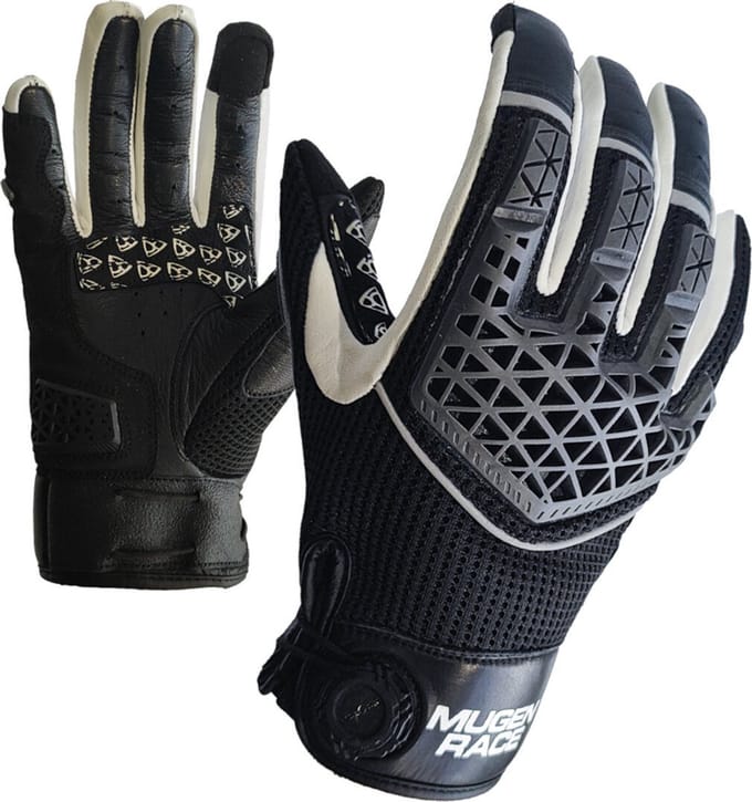 MUGENRACE X-Air Zwart Witte Handschoenen - Handschoen