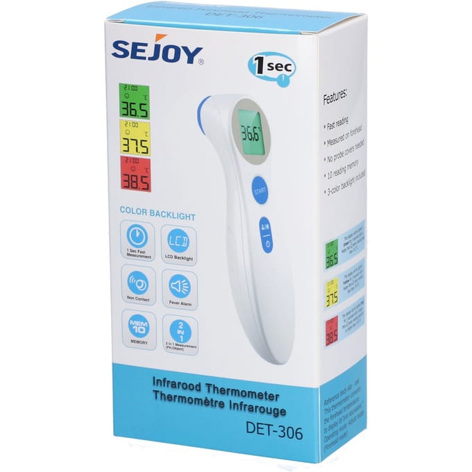 Eureka Pharma Sejoy® Infrarood Thermometer No Contact 1