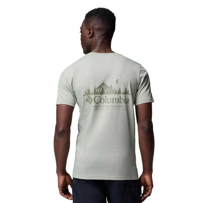 Columbia Heren Rapid Ridge rug T-shirt met opdruk (Groen)