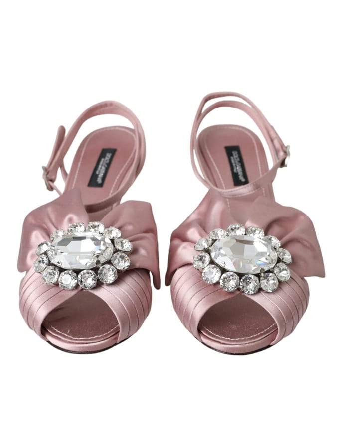 Boog Versierde Satijnen Sandalen