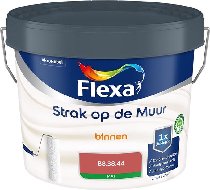 Flexa - Strak Op De Muur Binnen Mat - B8.38.44 - Mengverf - 2,5 L