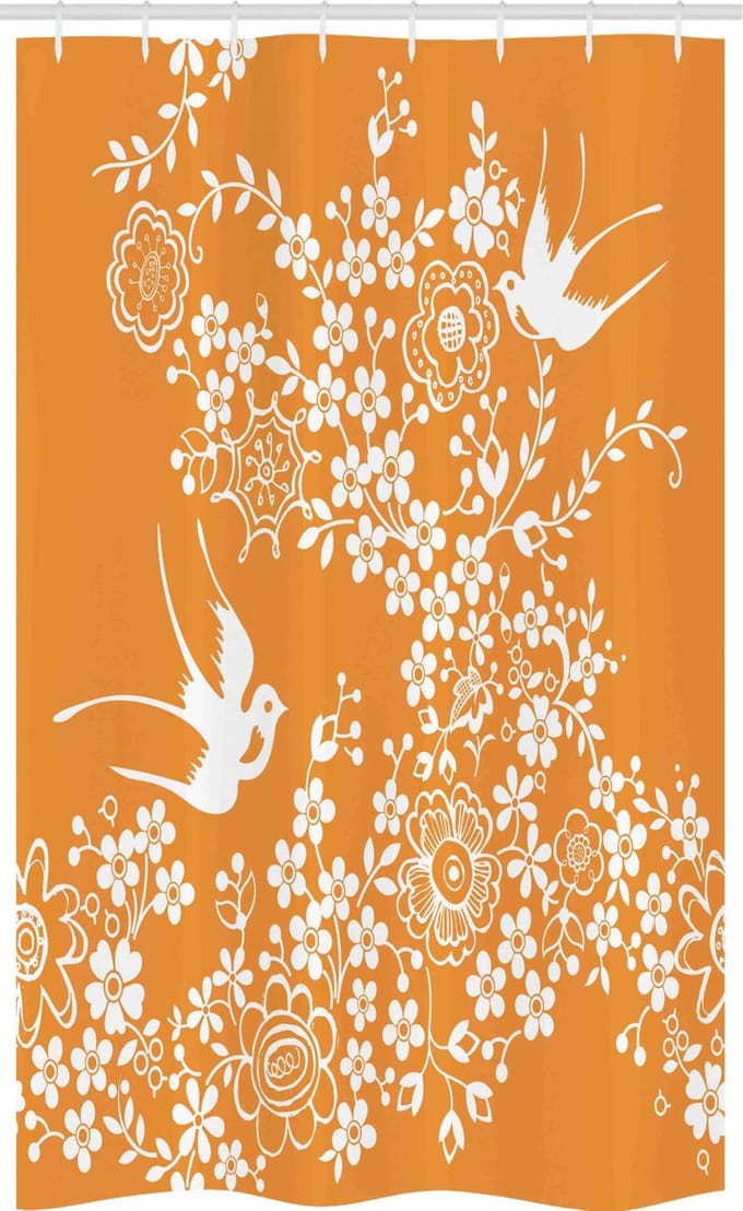 ABAKUHAUS douchegordijn – 120x180 cm – Polyester, waterafstotend, Marigold