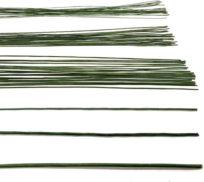 60 Stuks Groene Bloemen Draad Set - Papier Omwikkeld Voor Bloemstukken en Knutselen