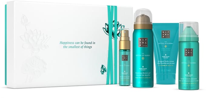 Rituals Le Rituel de Karma Petit Ensemble 2025 Brume Cheveux et Corps 20 + Baume pour le Corps 50 + Crème pour le Corps 70 + Gel-Mousse Douche 50 (8719134201598)