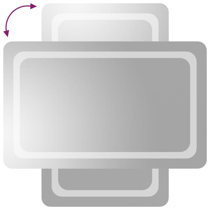 vidaXL - Badkamerspiegel - LED - 50x80 - cm