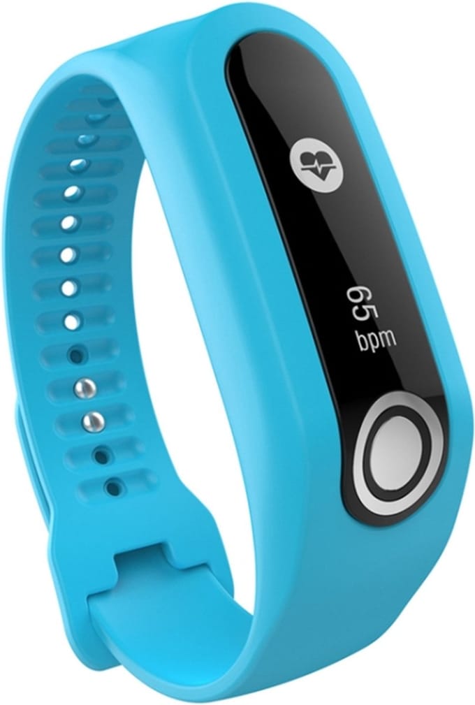Siliconen bandje - geschikt voor TomTom Touch - blauw