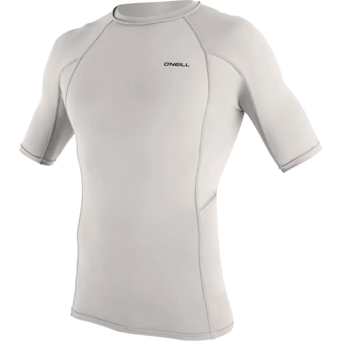 O´neill Wetsuits Basic Skins Korte Mouw Rash Guard Wit S Man