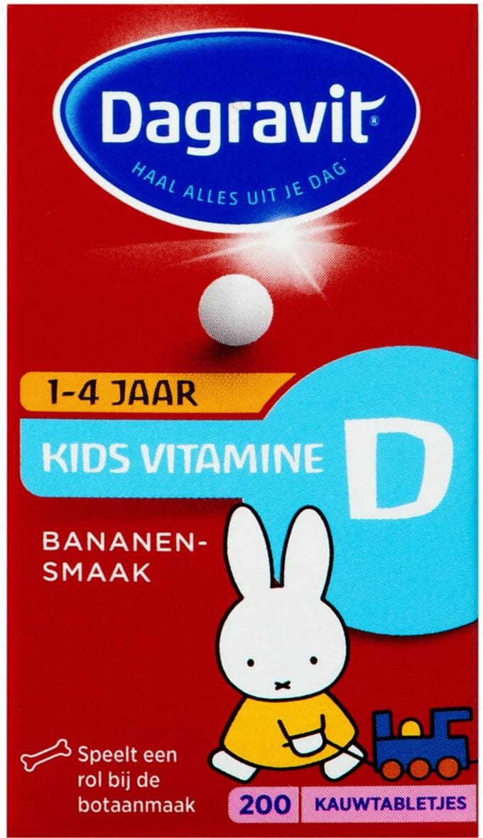 Dagravit Kids Vitamine D - 2 x 200 tabletten - Voordeelverpakking