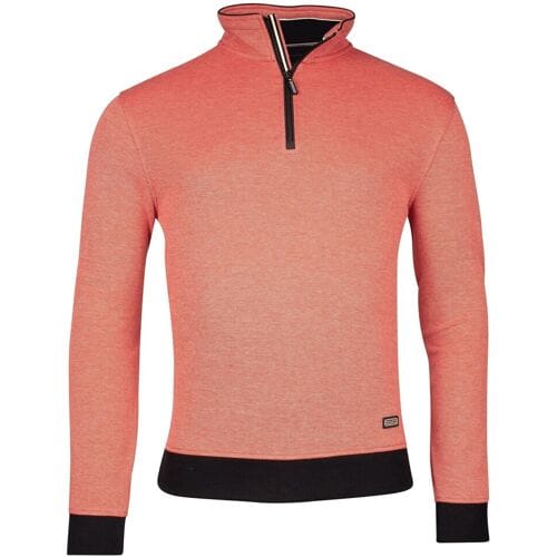 Baileys Trui Sweatshirt Half Zip 2-Tone Oxford Doubleface Jacquard Interlock Coral / male