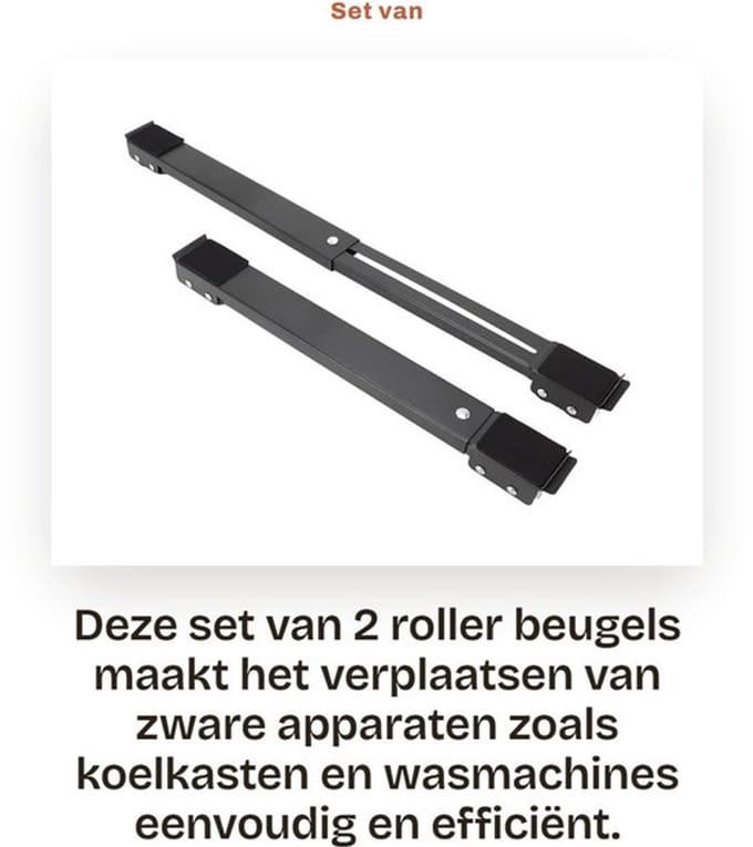 Appliance Roller Sterke Draagcapaciteit - Mobiele Beugel - 2 Sets Tools - Niet-slipkussen - Duurzaam - Ondersteuningsfunctie - Verhuisroller