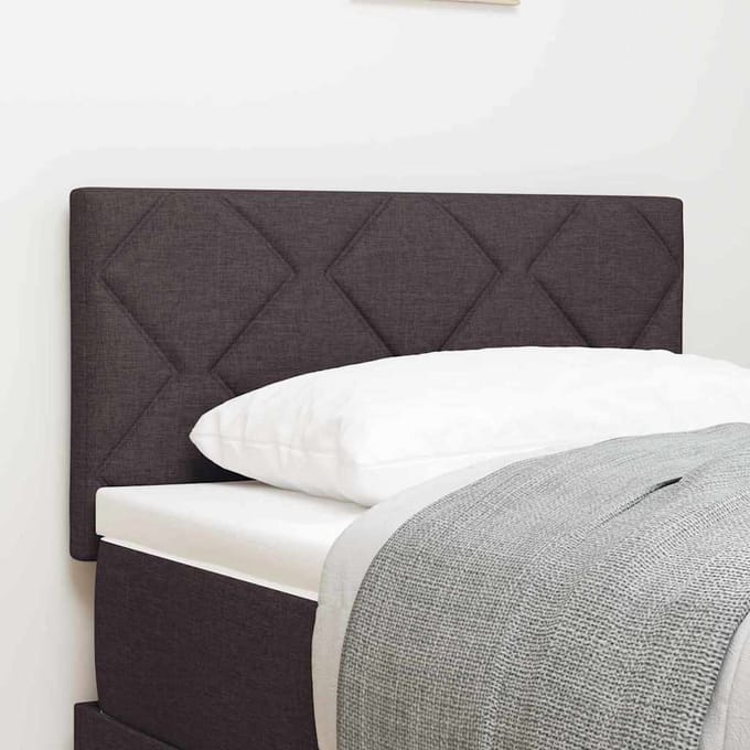 vidaXL - LED - Hoofdbord - Bruin - Stof
