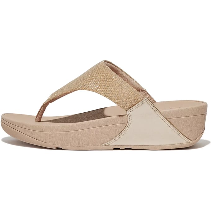 Fitflop - Lulu Shimmerlux Toe - Post Sandals Beige 42