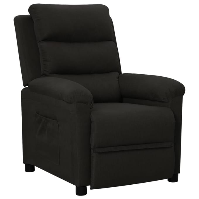 vidaXL - Fauteuil - verstelbaar - stof - zwart