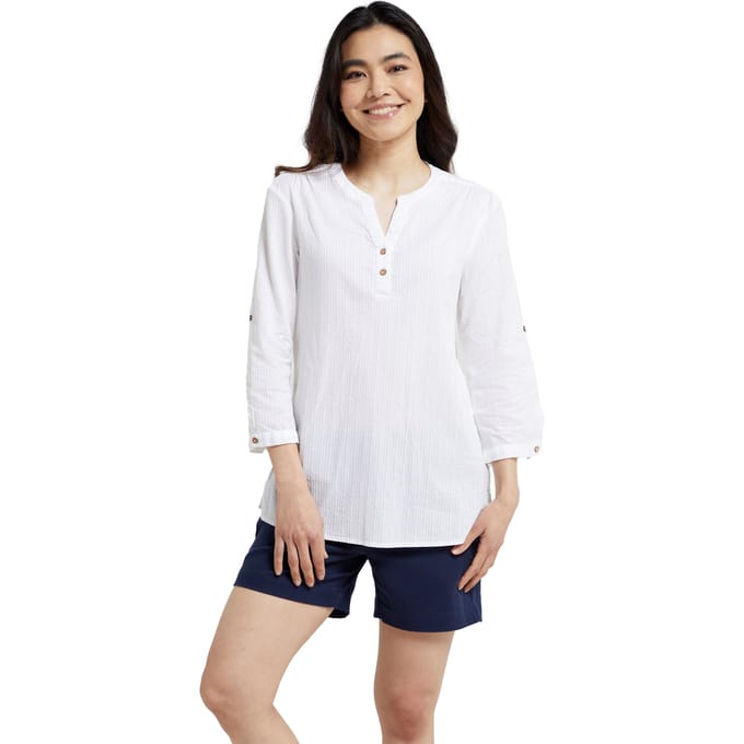 Mountain Warehouse Dames/Dames Petra Relaxed Fit 3/4 Mouw Shirt (Wit)