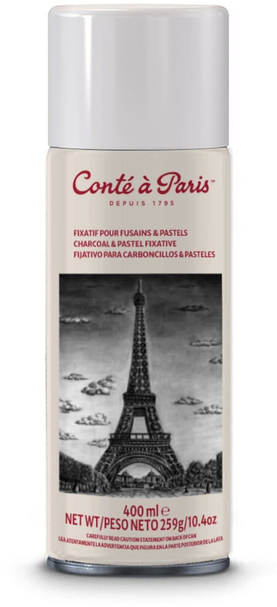 Conté à Paris 50243 Fixatief Spray 400 ml | Fixeerspray voor Pastel, Houtskool & Tekeningen