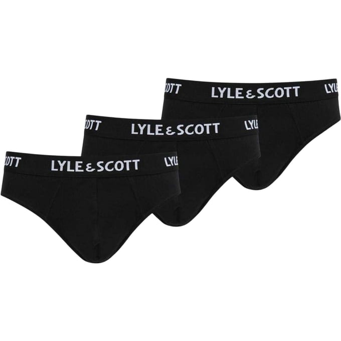 Lyle & Scott Herenslips (Pakket van 3) (Zwart)