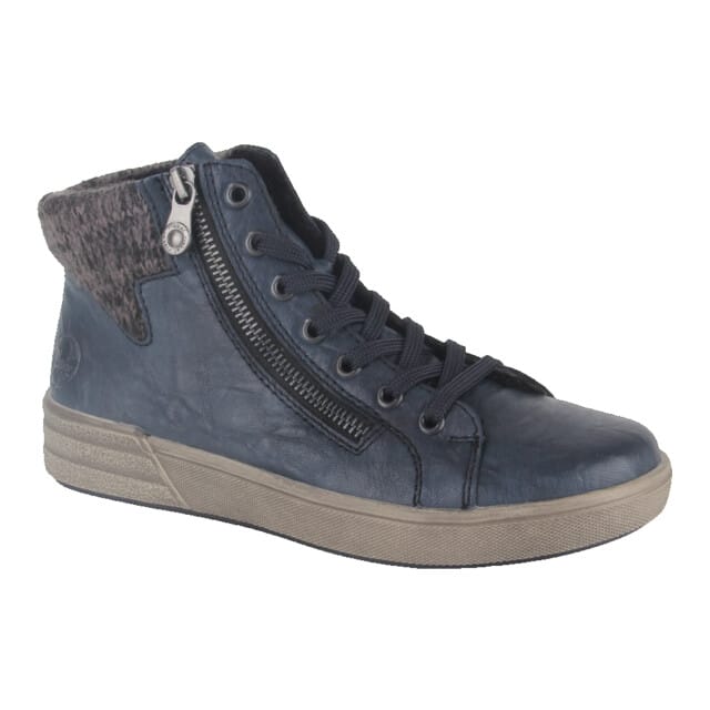 Rieker X0709-14 dames veterboots sportief blauw maat 38
