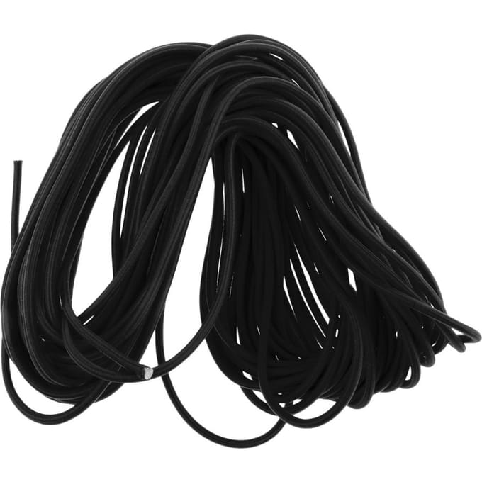 Corde élastique de choc de corde élastique de 6mm arrimage la galerie de toit stable aux UV 50m 20m noir