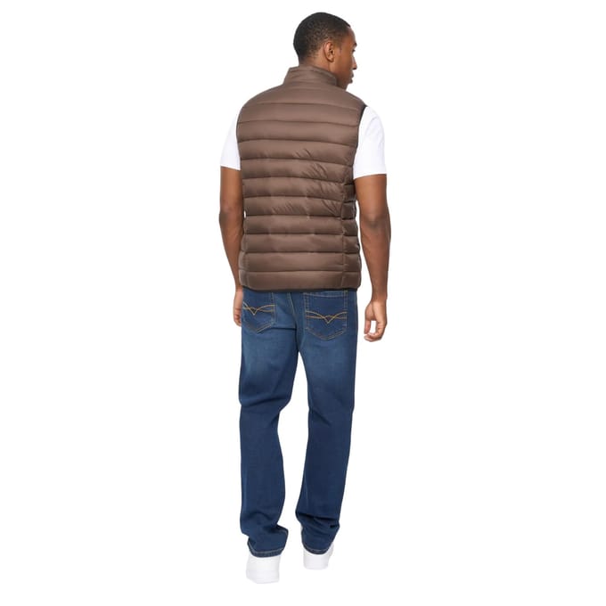 Crosshatch Heren Gattering MVE Gewatteerd Gilet (Bruin)