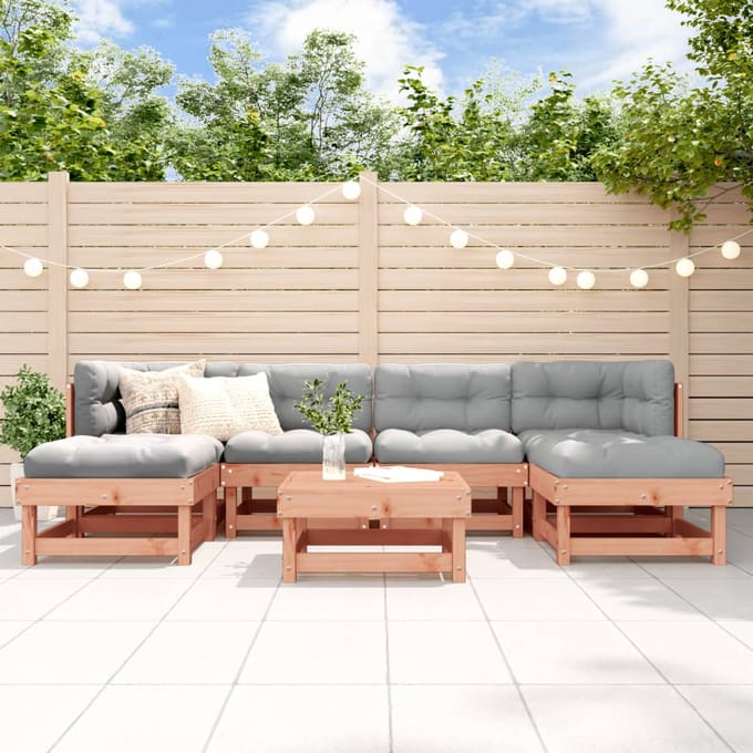 vidaXL - 7-delige - Loungeset - massief - douglashout