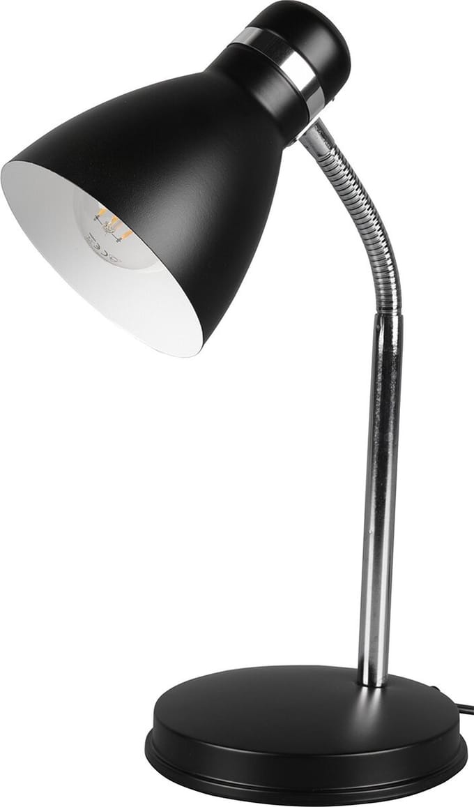 REALITY HARVEY - Tafellamp - Bureaulamp - Zwart mat - Flex - excl. 1x E27 4W