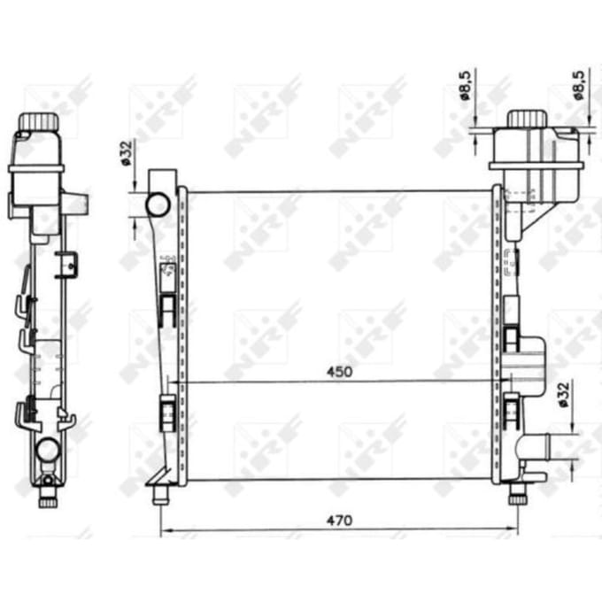 Radiator, motorkoeling NRF 58252