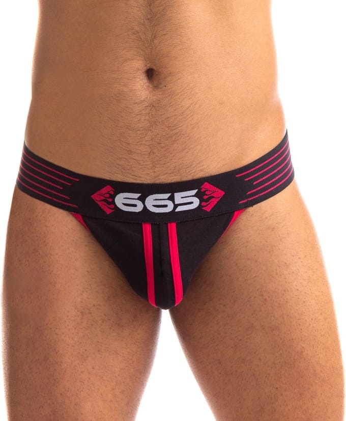 665 - Rally Jockstrap -Verkrijgbaar in 5 maten - Zwart/Rood M