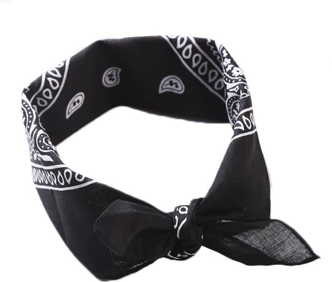 Bandana Rain Drop Zwart 54 x 54 cm