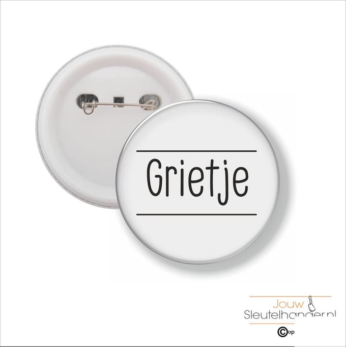 Button Met Speld 58 MM - Grietje