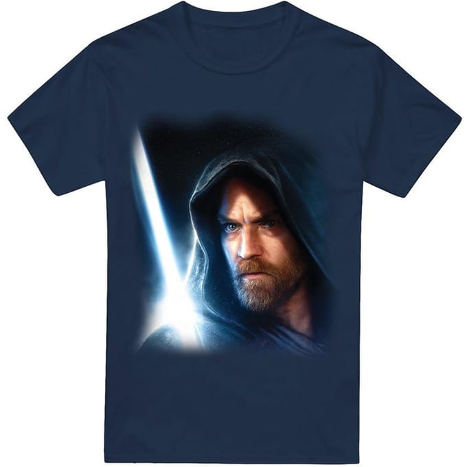 Star Wars Heren Obi Wan Kenobi Poster T-Shirt (Marine)