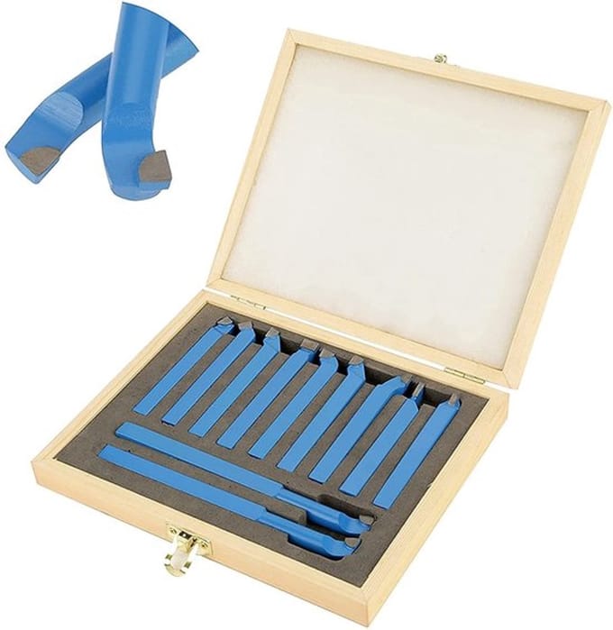 Dailygoody - 11-Piece Metal Lathe Tool Set - Harde metalen