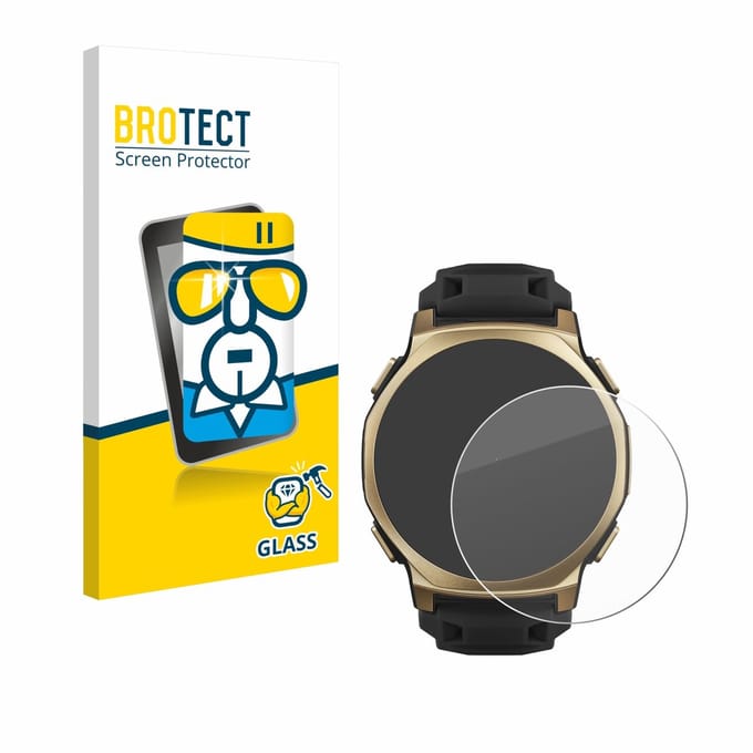 BROTECT - Glas Screenprotector voor Huami Amazfit T-Rex 3 Pro (44 mm) - Gehard Beschermglas 9H