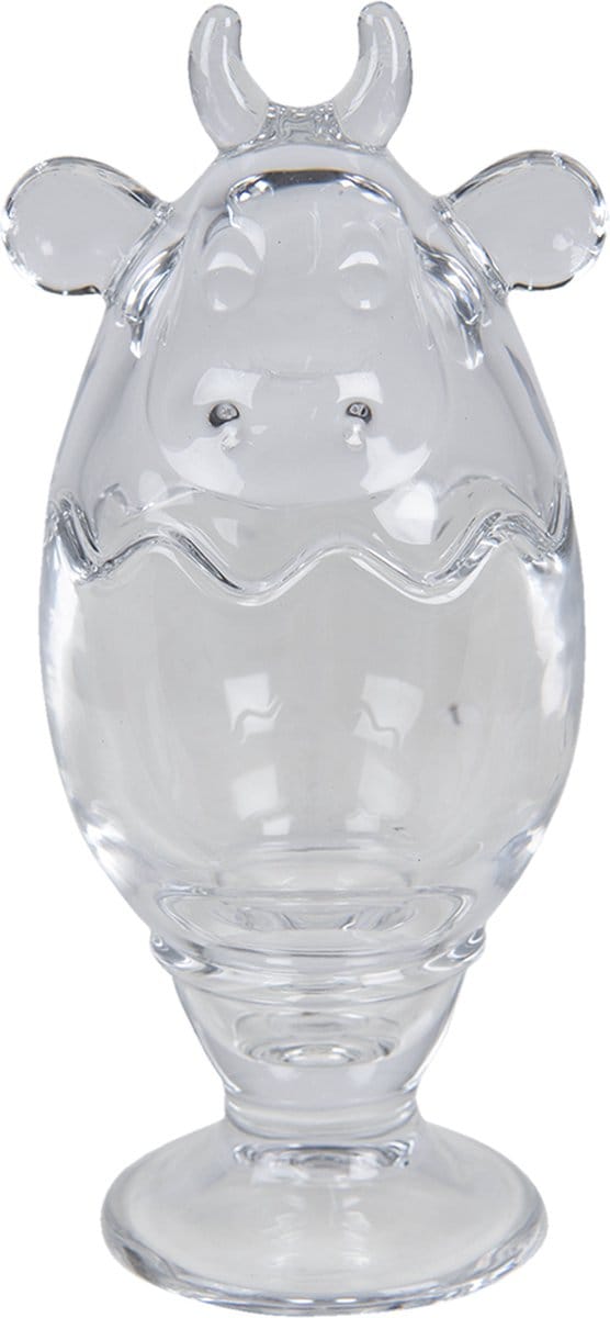 Clayre & Eef Glazen potje Koe Ø 8x19 cm Glas