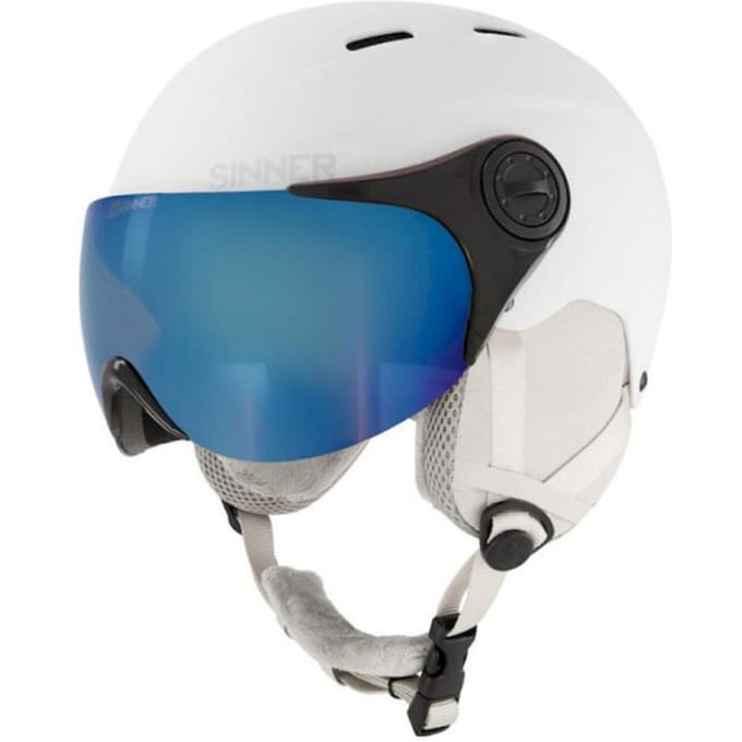 SINNER TYPHOON VISOR Unisex Skihelm - MATTE WHITE- Maat S, 50-54 cm