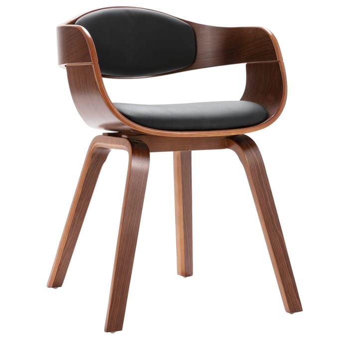 vidaXL - Eetkamerstoelen - 6 - st - gebogen - hout - en - kunstleer