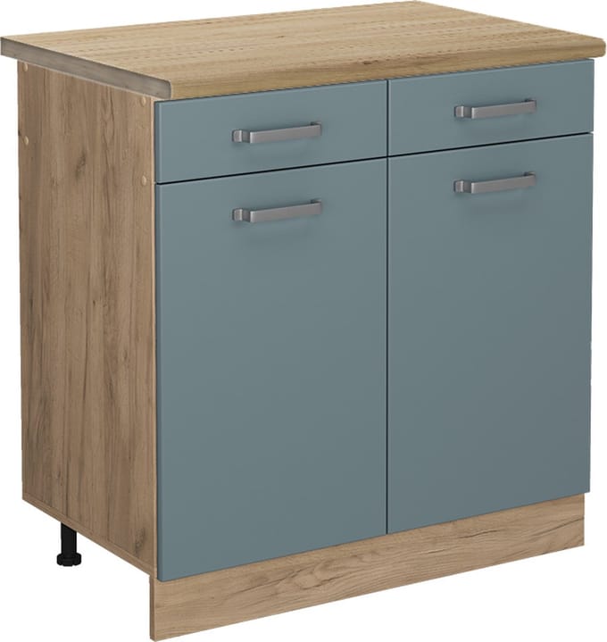 Vicco R-Line Keukenonderkast – 80 cm, WB Eik Blauw-grijs