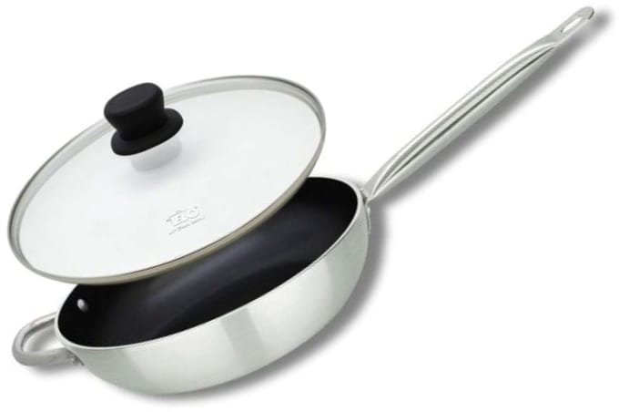Wokpan 28 cm met keramische coating zonder PFAS en deksel Elo