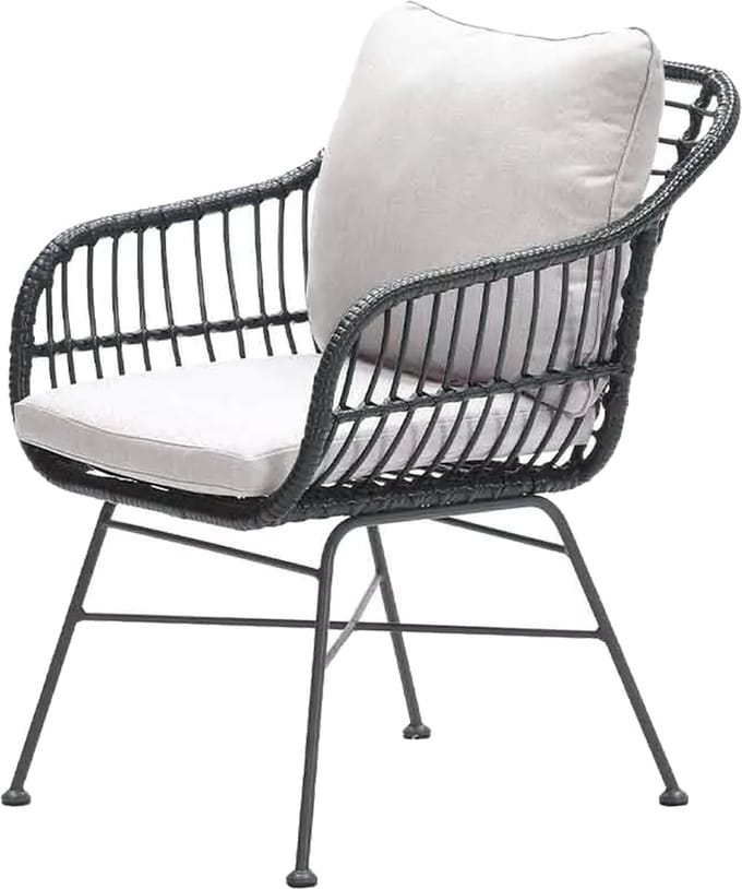 GI Margriet wicker dining tuinstoel - Zwart
