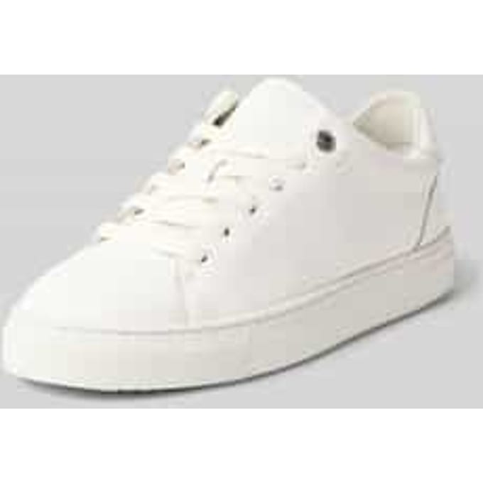 Low top sneakers van puur rundleer Model 'ALFA 1A'