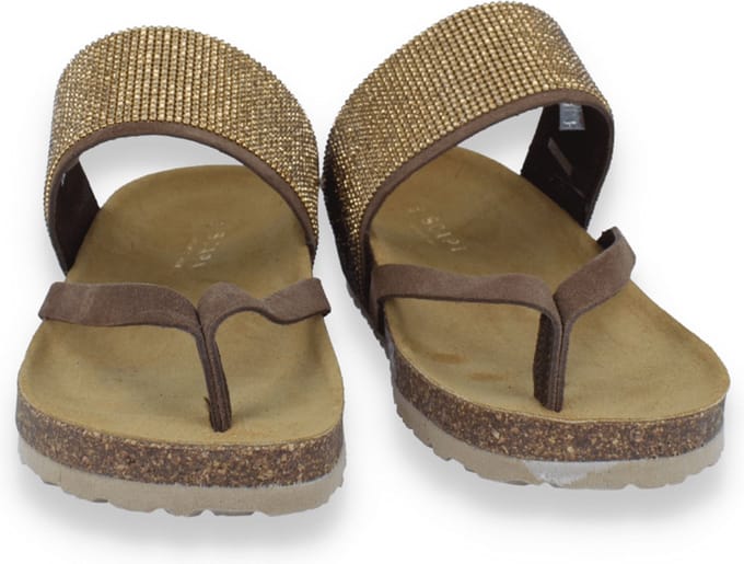 Scapa Dames Slipper | Bruin | Maat: 41