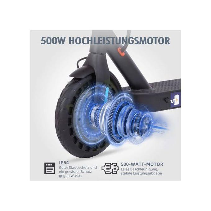 Elektrische step voor kinderen - Leawin - 500W motor - Actieradius 35-45 KM - Max. 20KM/H - zwart