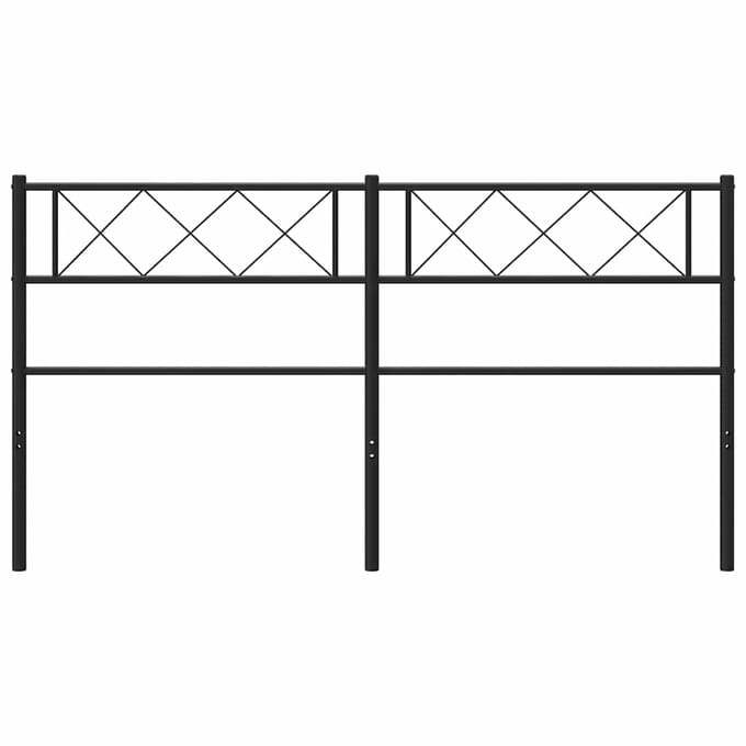 vidaXL - Vervangend - hoofdbord - 120 - cm - metaal - zwart
