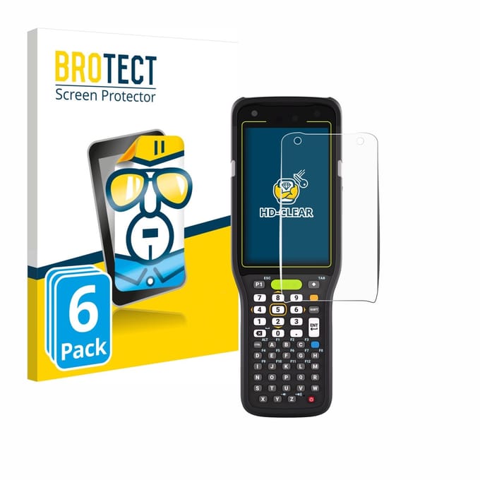 BROTECT - Screenprotector voor Zebra MC3400 / MC 3450 - Folie Beschermfolie transparant 6 Stuks