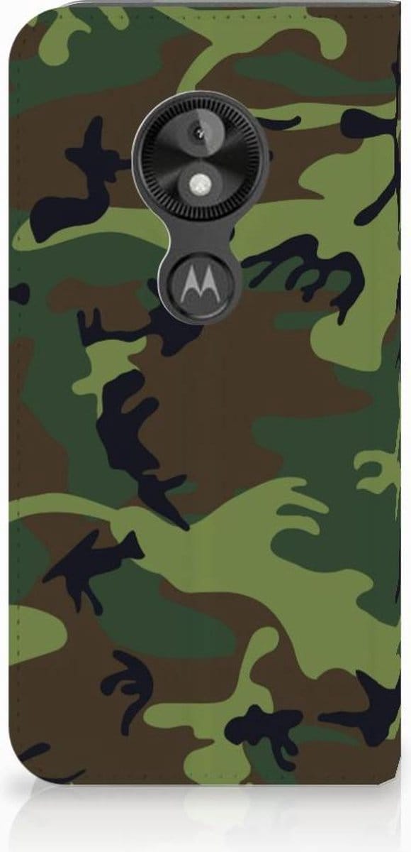 Motorola Moto E5 Play Hoesje met Magneet Army Dark